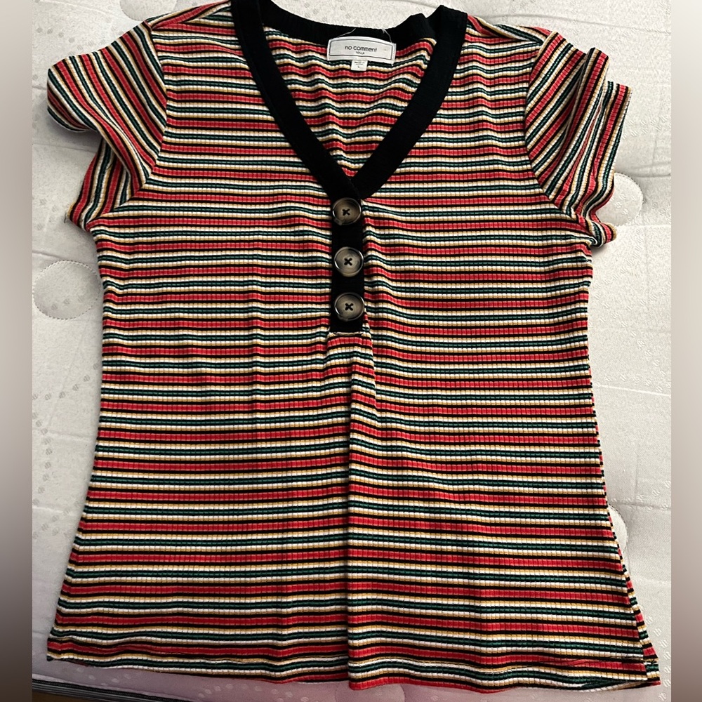 Colorful striped crop top